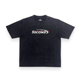 2ND CLOSET FLOWER EMBRODERY WASHED T-SHIRT