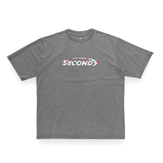 2ND CLOSET FLOWER EMBRODERY WASHED T-SHIRT