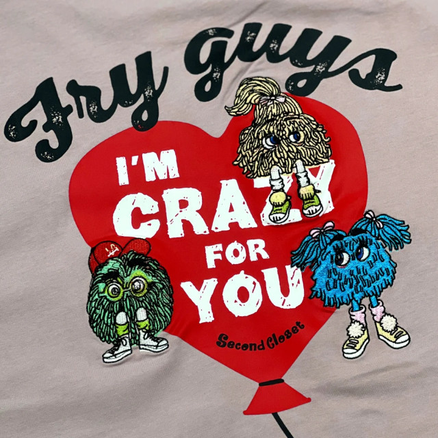 2ND CLOSET LOVE FRY GUYS BALLON T-SHIRT
