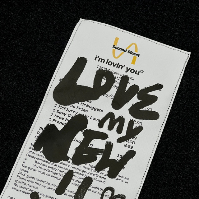 2ND CLOSET RECEIPT WASHED T-SHIRT