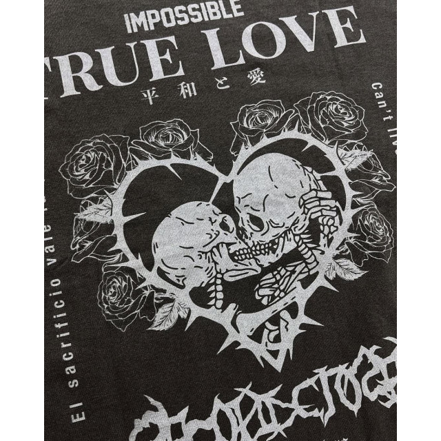 2ND CLOSET TRUE LOVE PRINTED WASHED T-SHIRT