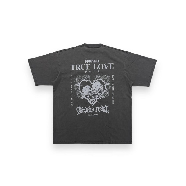 2ND CLOSET TRUE LOVE PRINTED WASHED T-SHIRT