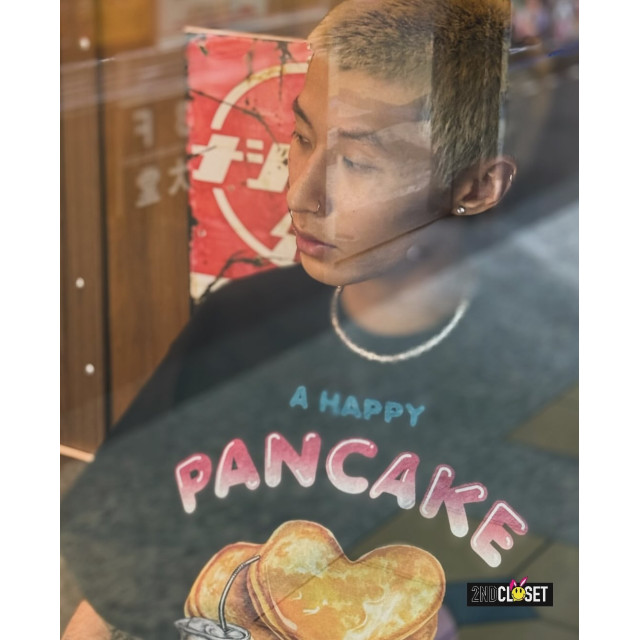2ND CLOSET A HAPPY PANCAKE PRINTED T-SHIRT