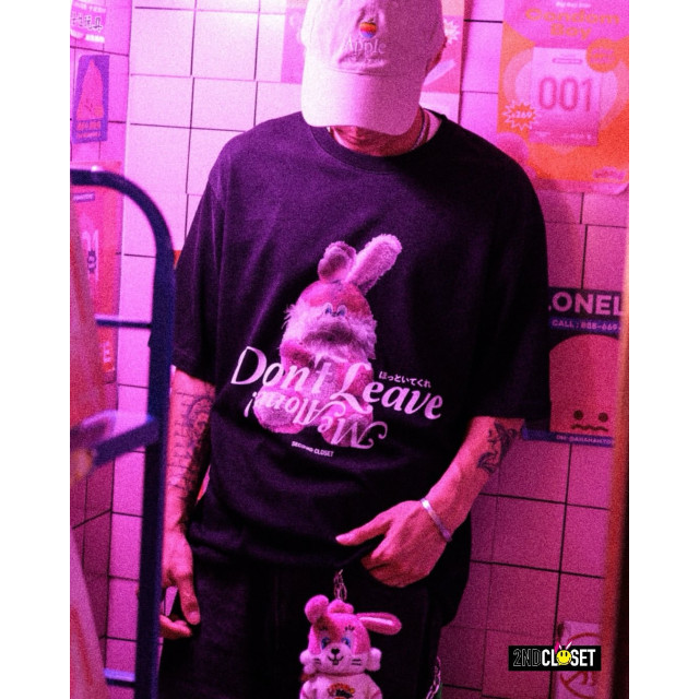 2ND CLOSET DON’T LEAVE RABBIT ALONE DESTROY WASHED T-SHIRT