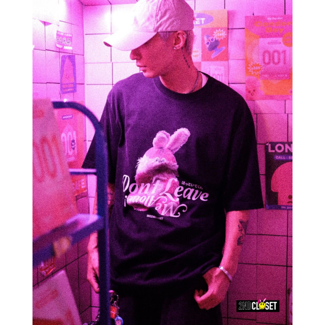 2ND CLOSET DON’T LEAVE RABBIT ALONE DESTROY WASHED T-SHIRT