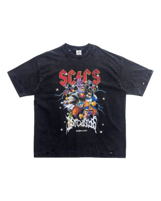 2ND CLOSET DRAGON BALL DESTROY WASHED PRINTED T-SHIRT