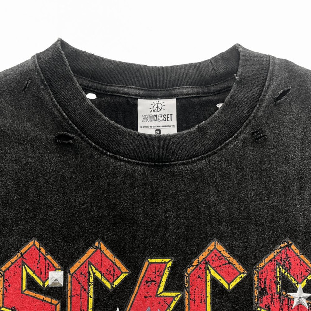 2ND CLOSET DRAGON BALL DESTROY WASHED PRINTED T-SHIRT