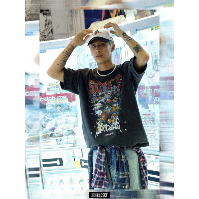 2ND CLOSET DRAGON BALL DESTROY WASHED PRINTED T-SHIRT