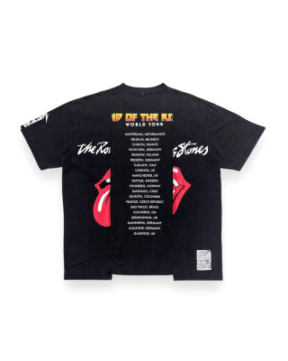 2ND CLOSET KISS THE BANDS RE-CONSTRUCTED WASHED T-SHIRT