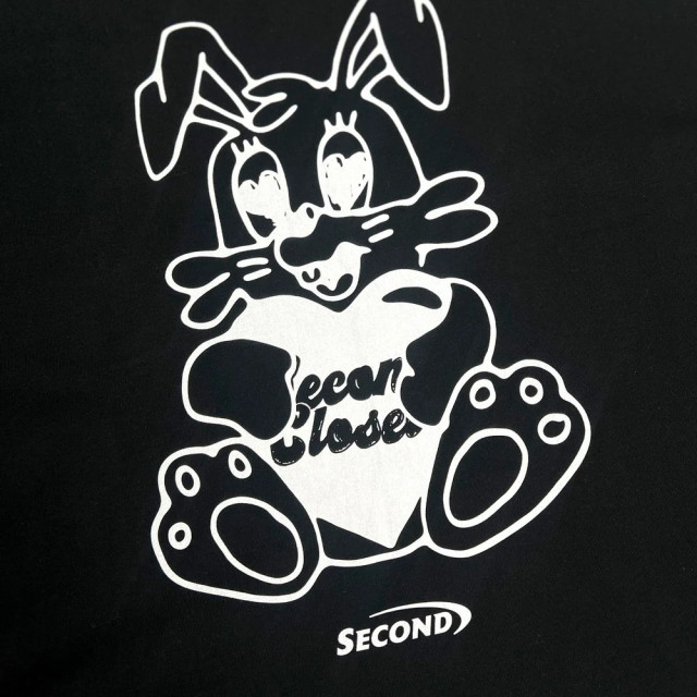 2ND CLOSET SECOND RABBIT WITH LOVE PRINTED T-SHIRT