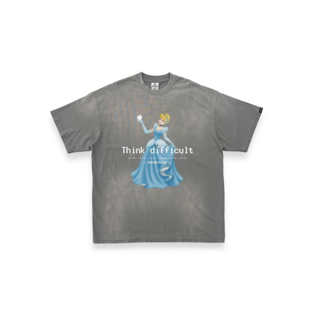 2ND CLOSET THINK DIFFICULT CINDERALLA PRINTED T-SHIRT