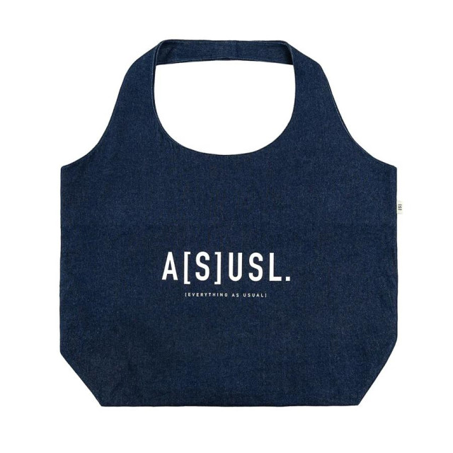 A[S]USL DENIM OVERSIZE TOTE BAG