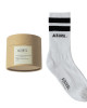 A[S]USL 2 STRIPES LOGO CREW SOCKS