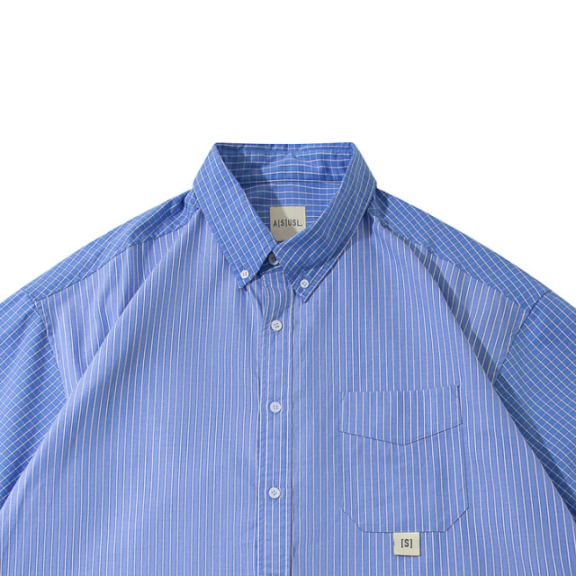 A[S]USL STRIPES MIX CHECKS B/D SHIRT