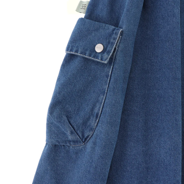 A[S]USL CARGO DENIM FLARE SKIRT