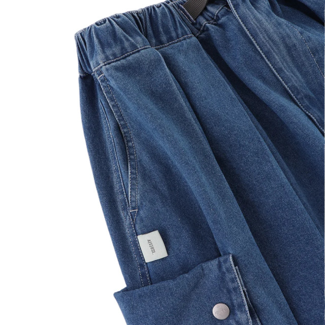 A[S]USL CARGO DENIM FLARE SKIRT