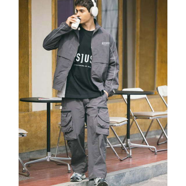 A[S]USL REFLECTIVE LOGO TRACK JACKET