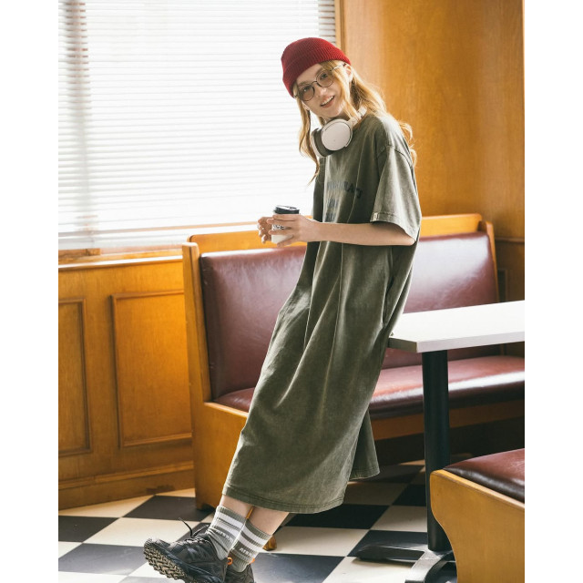 A[S]USL SNOW WASH VIBE ATTRACTION LONG TEE