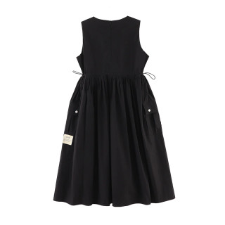 A[S]USL COTTON/NYLON POCKETS LONG DRESS