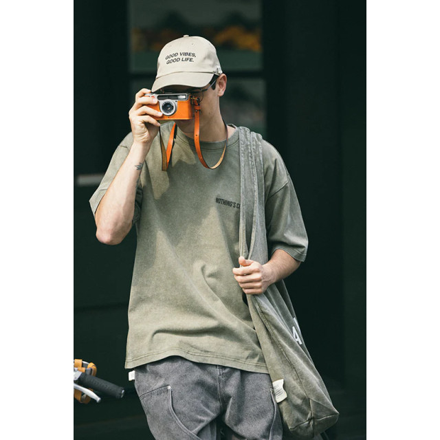 A[S]USL SNOW WASH PHOTO PRINT TEE