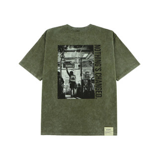 A[S]USL SNOW WASH PHOTO PRINT TEE