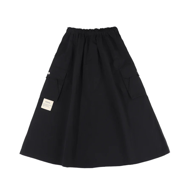 A[S]USL NYLON POCKETS FLARE SKIRT