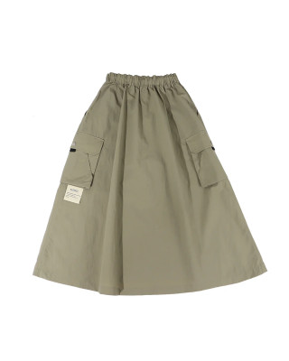 A[S]USL NYLON POCKETS FLARE SKIRT