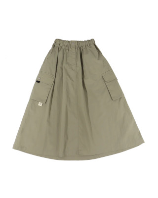 A[S]USL NYLON POCKETS FLARE SKIRT