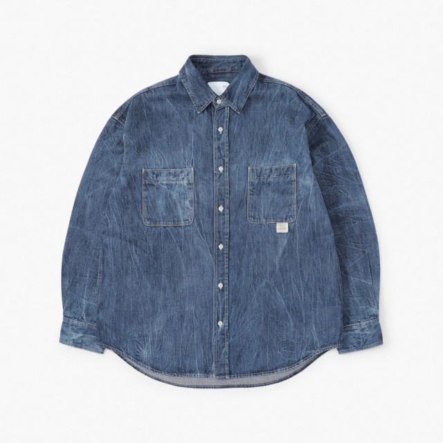 MADNESS CRINKLED WASHED DENIM SHIRT JACKET