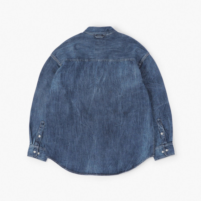 MADNESS CRINKLED WASHED DENIM SHIRT JACKET