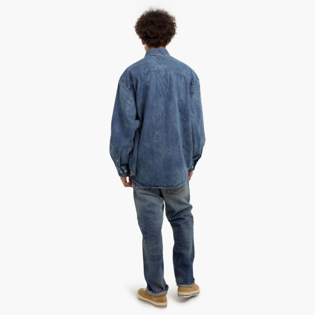 MADNESS CRINKLED WASHED DENIM SHIRT JACKET