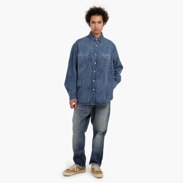 MADNESS CRINKLED WASHED DENIM SHIRT JACKET