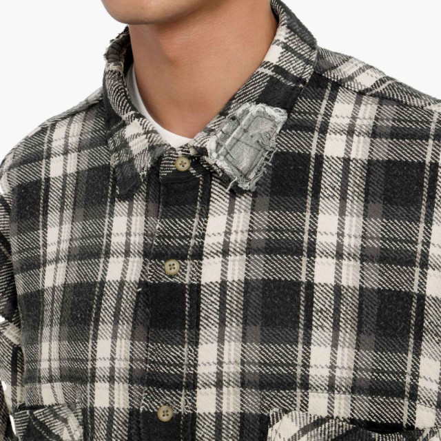 MADNESS SHREDDED CHECK SHIRT