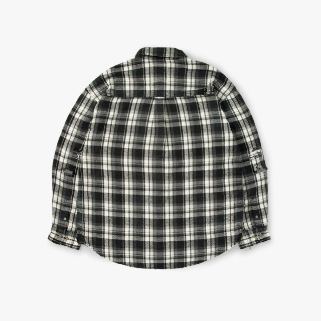 MADNESS SHREDDED CHECK SHIRT