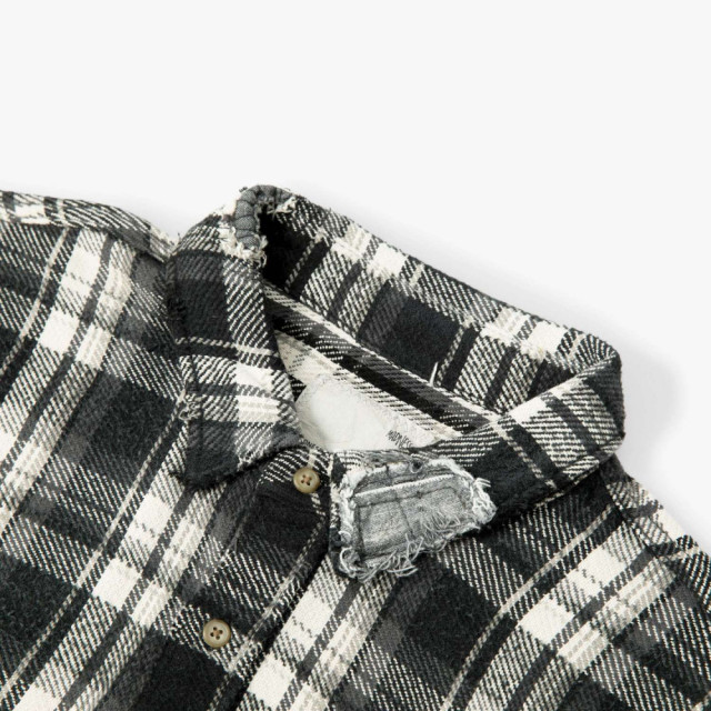 MADNESS SHREDDED CHECK SHIRT