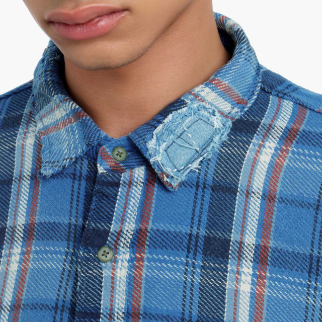 MADNESS SHREDDED CHECK SHIRT