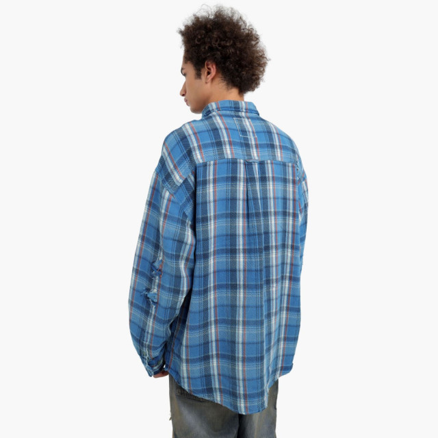 MADNESS SHREDDED CHECK SHIRT