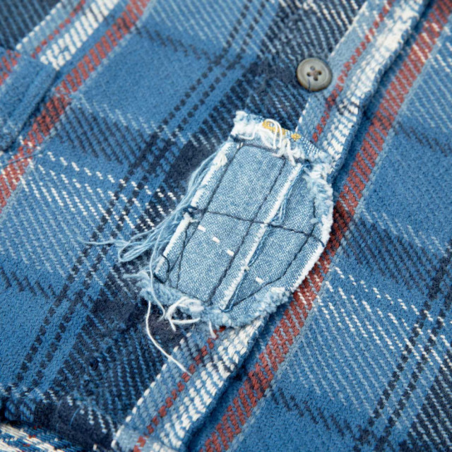 MADNESS SHREDDED CHECK SHIRT