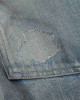 MADNESS HARD AGING DENIM PANTS. WIDE COMFY (DAMAGED AND REPAIRED FINISH)