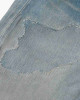 MADNESS HARD AGING DENIM PANTS. WIDE COMFY (DAMAGED AND REPAIRED FINISH)