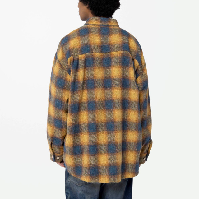 MADNESS JAZZ-NEP DISTRESSED FLANNEL BD SHIRT