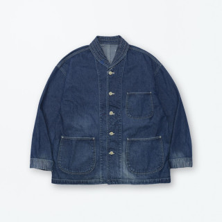MADNESS NV. SHAWL COLLAR NEP DENIM COVERALL