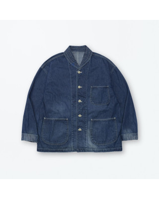 MADNESS NV. SHAWL COLLAR NEP DENIM COVERALL