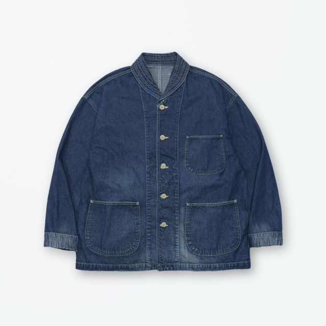 MADNESS NV. SHAWL COLLAR NEP DENIM COVERALL