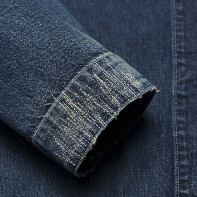 MADNESS NV. SHAWL COLLAR NEP DENIM COVERALL