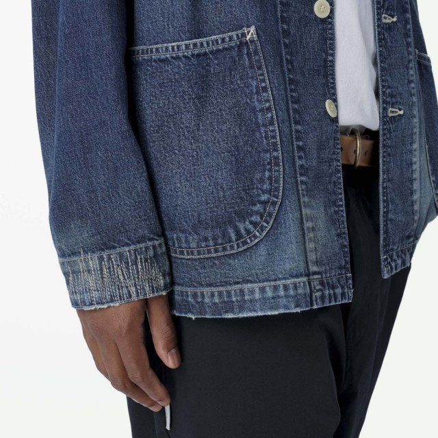 MADNESS NV. SHAWL COLLAR NEP DENIM COVERALL