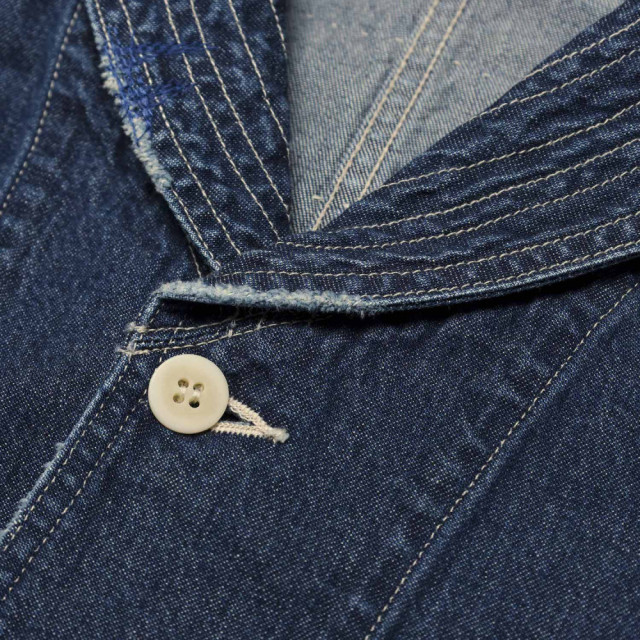 MADNESS NV. SHAWL COLLAR NEP DENIM COVERALL