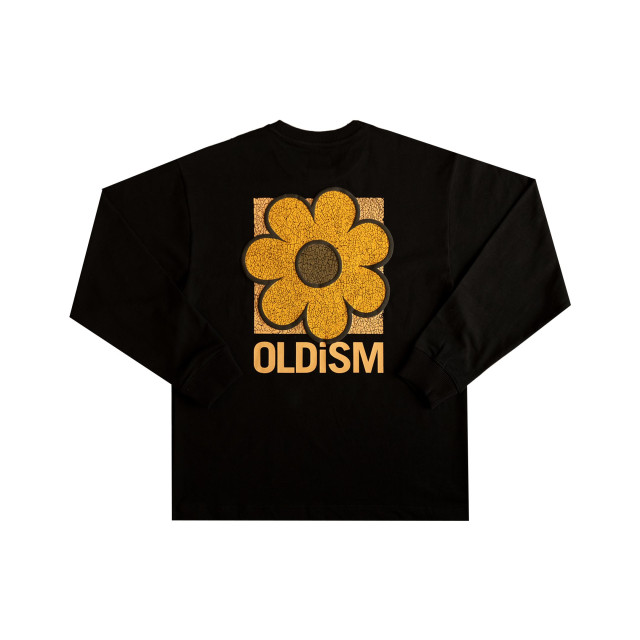 OLD/SM ® OVERSIZE EMBROIDERY CRACK SUNFLOWER L/S TEE