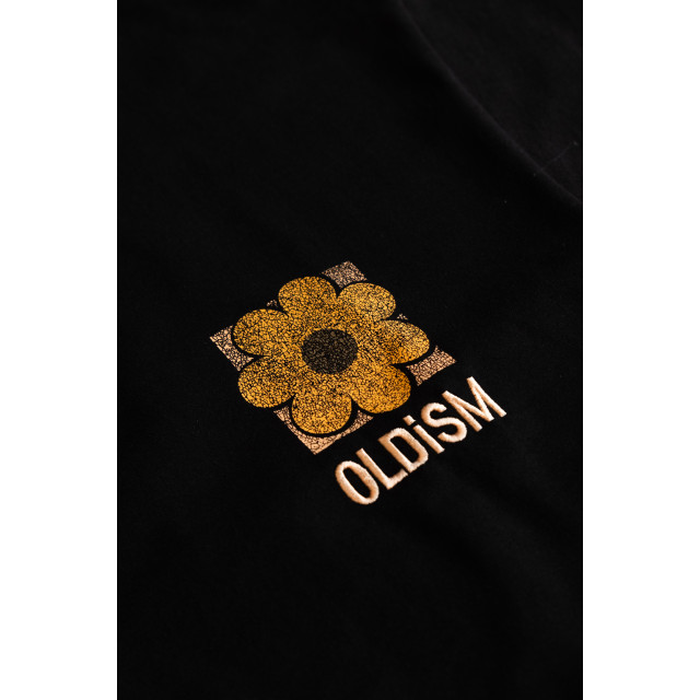 OLD/SM ® OVERSIZE EMBROIDERY CRACK SUNFLOWER L/S TEE