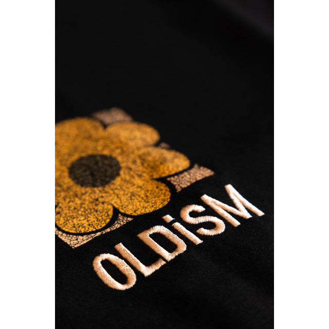 OLD/SM ® OVERSIZE EMBROIDERY CRACK SUNFLOWER L/S TEE